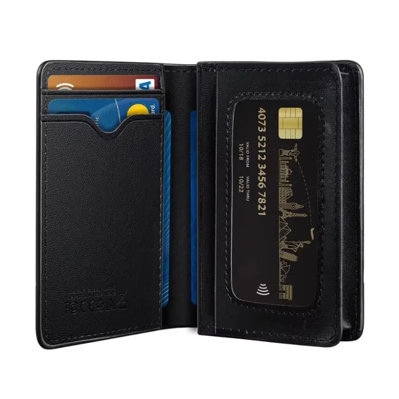 Hoco E91F Anti-Lost Smart Wallet – Apple Find My Tracker with Wireless Charging