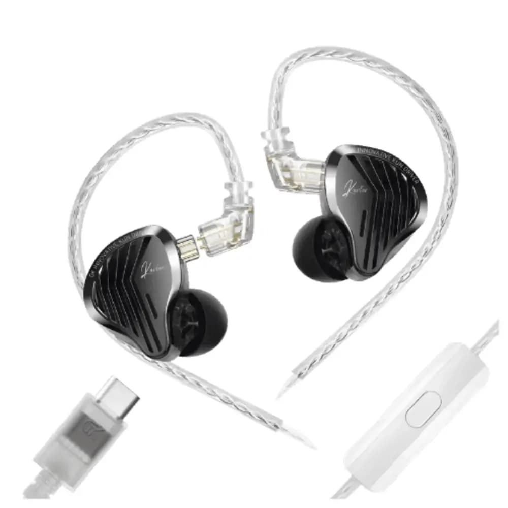 GK KUNTEN Dynamic Driver Hi-Fi Bass IEM Earphones (2-Pin Cable)