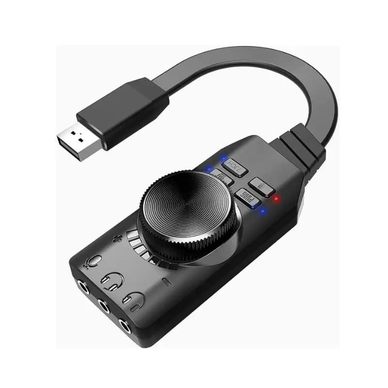 Plextone GS3 Mark II USB DSP sound card front view