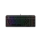 Close-up of per-key RGB lighting on ASUS TUF K3 Gen II