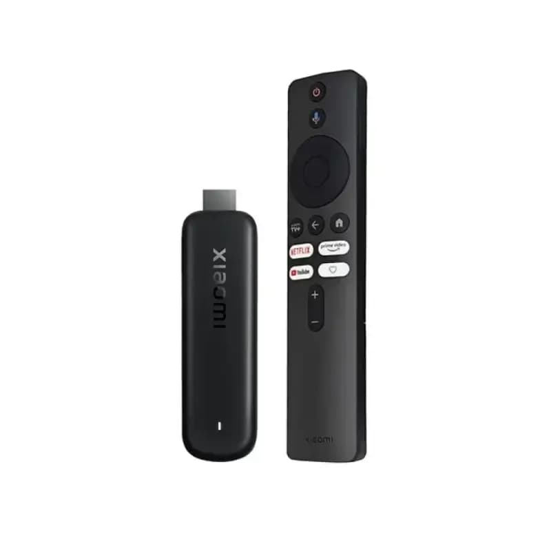 Close-up of Xiaomi TV Stick HD Google TV home screen interface