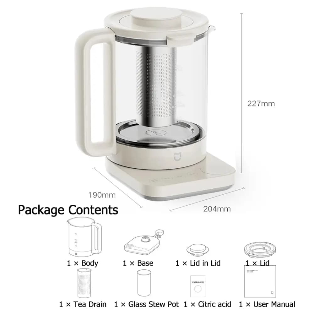Xiaomi Mijia Health Pot S2 preset temperature control panel