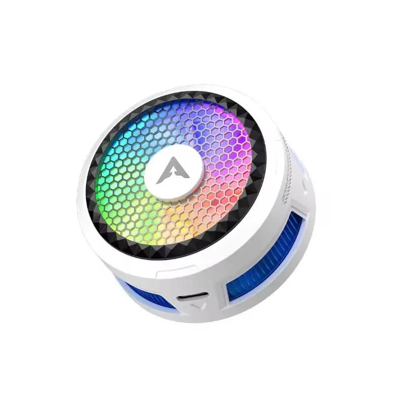 Close-up of PIVA X30 RGB cooling fan lights
