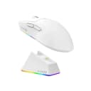 Ajazz AJ139 V2 MC wireless gaming mouse front view in black