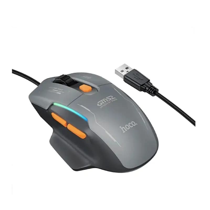 HOCO GM52 Reddy RGB wired gaming mouse front view
