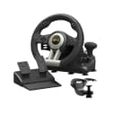 PXN V3 Pro racing wheel with pedals in black and orange