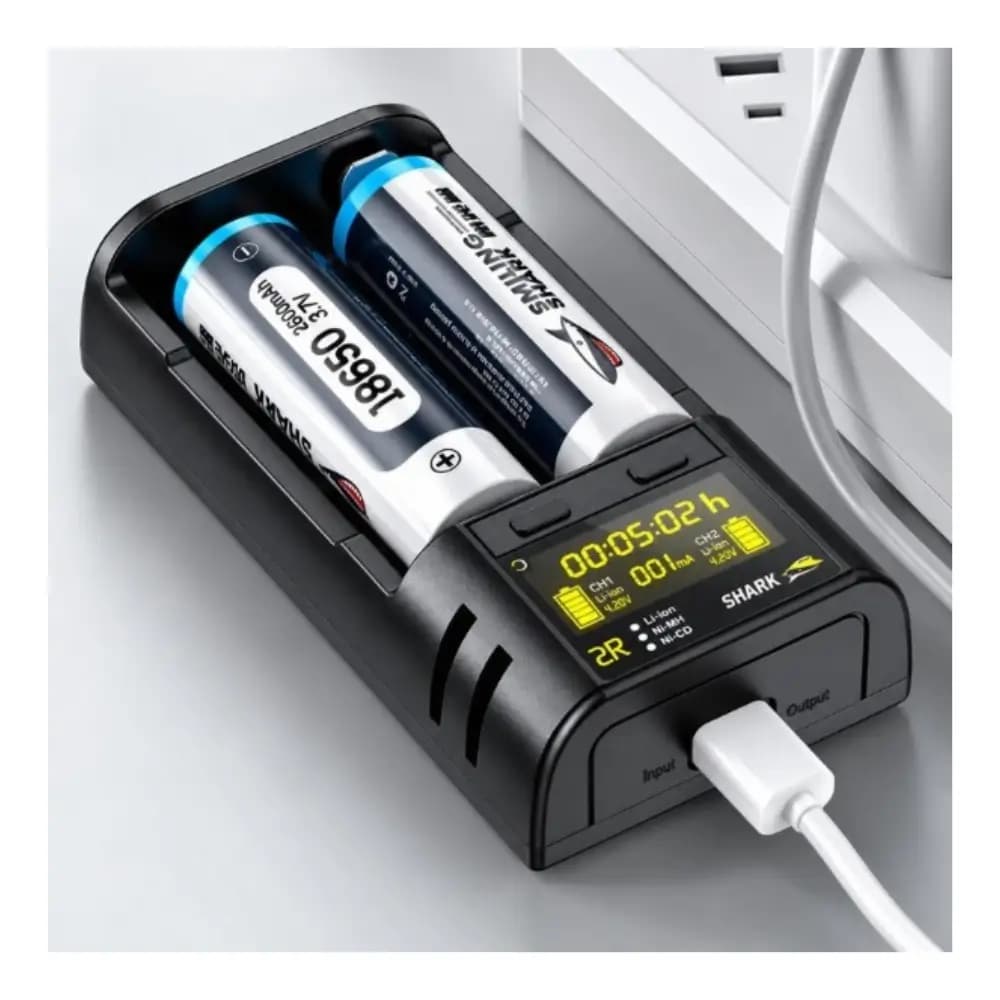 Smiling Shark CD-002R smart battery charger front view