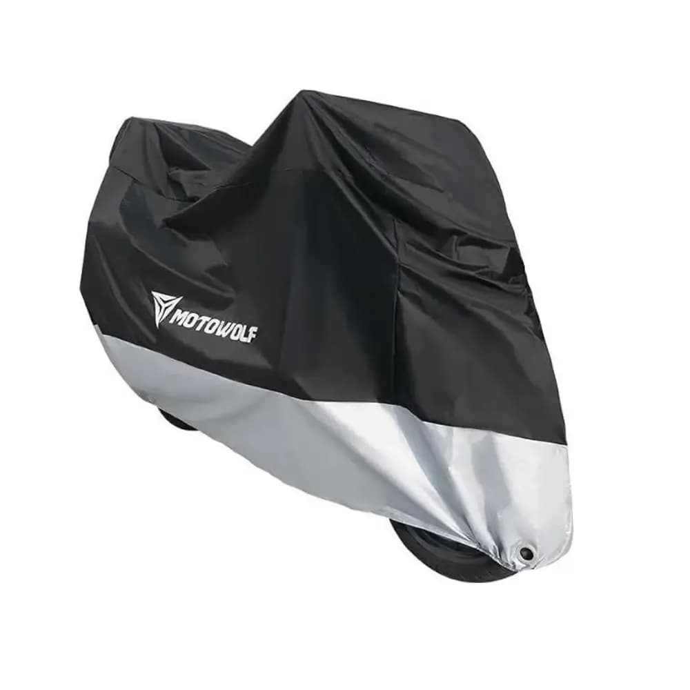 Motorcycle cover XXL size black and silver finish