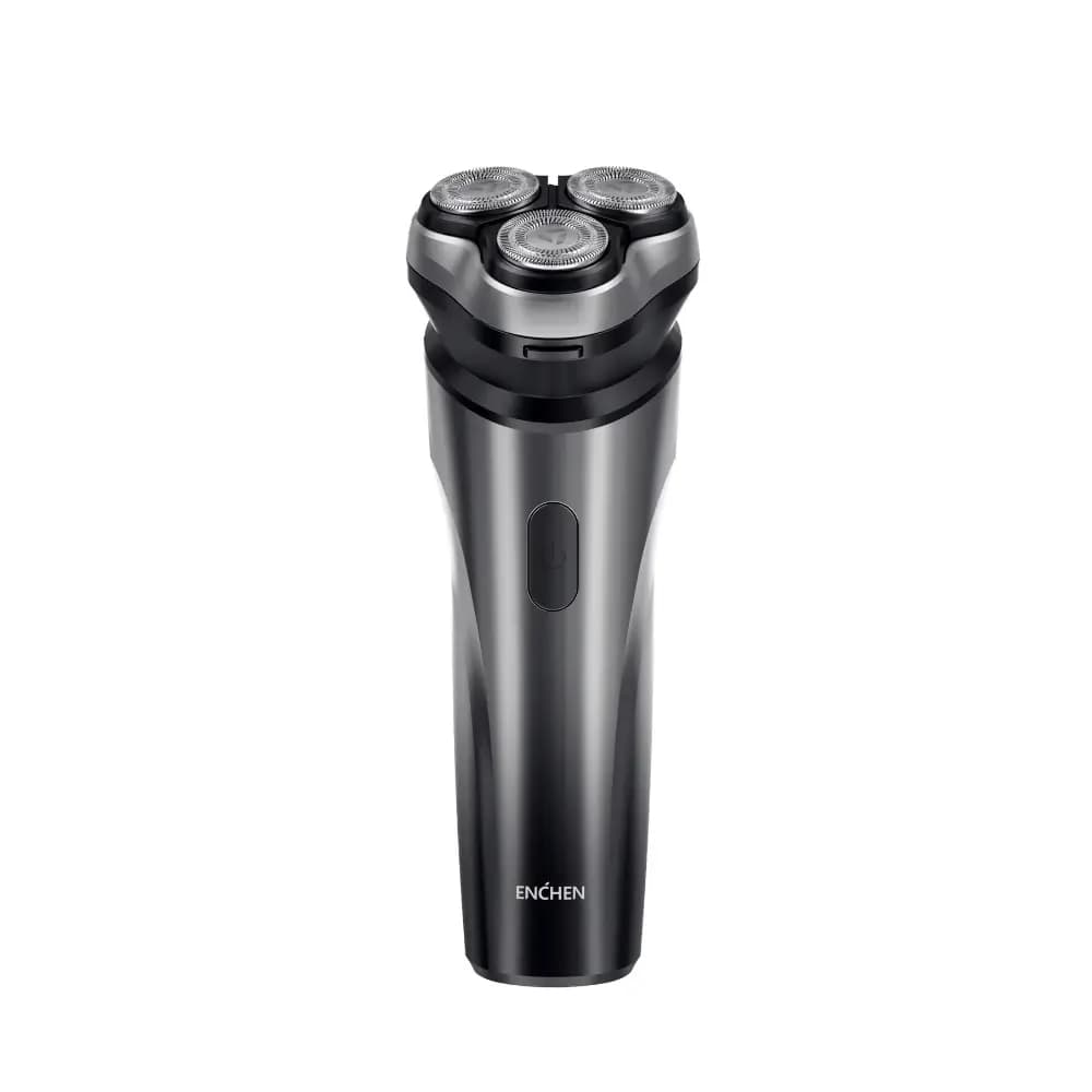 Close-up of 3D floating rotary shaver heads