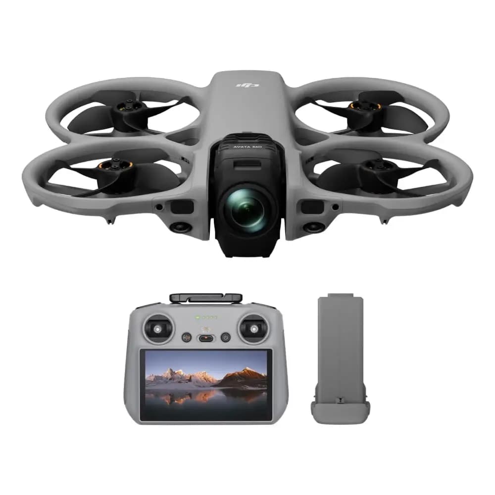 Close-up of DJI Avata 360 camera lens