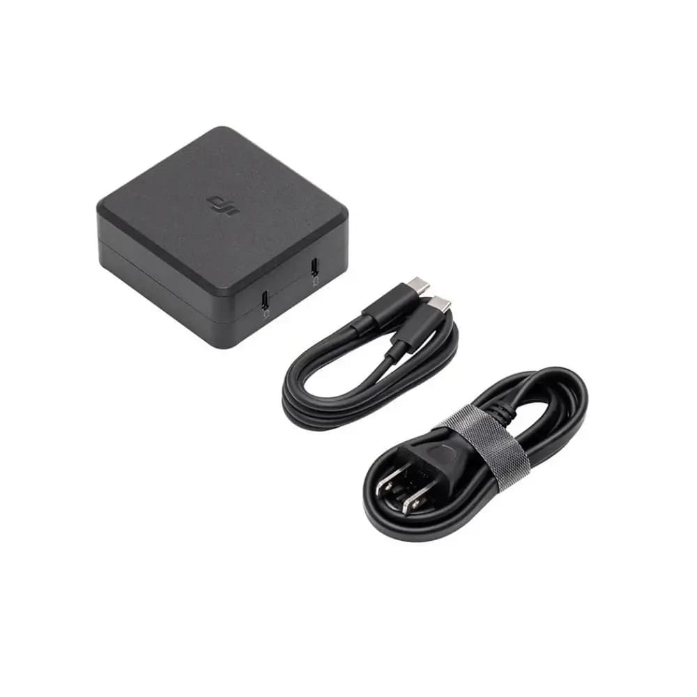 DJI 100W Type-C Charger Adapter front view on white background