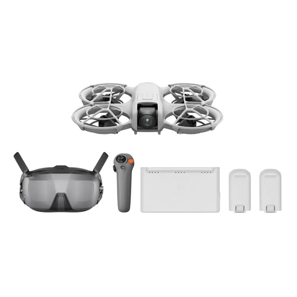 DJI Neo compact drone with propeller guards detail