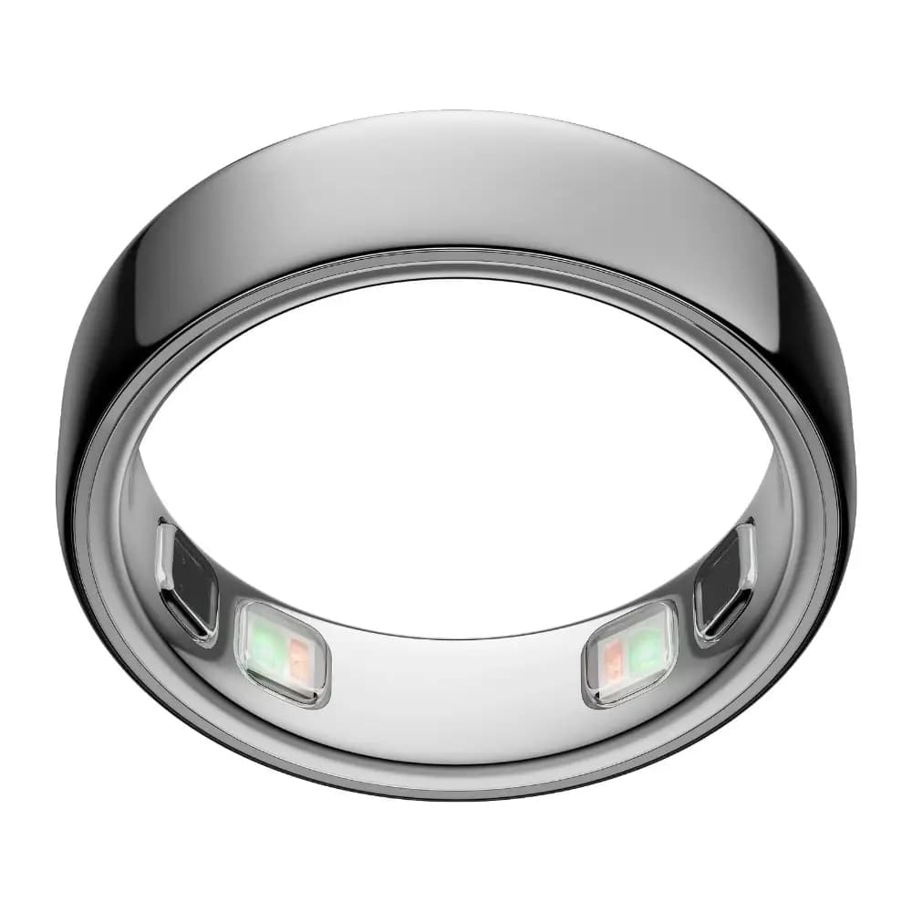 OURA Ring 5 silver smart ring front view