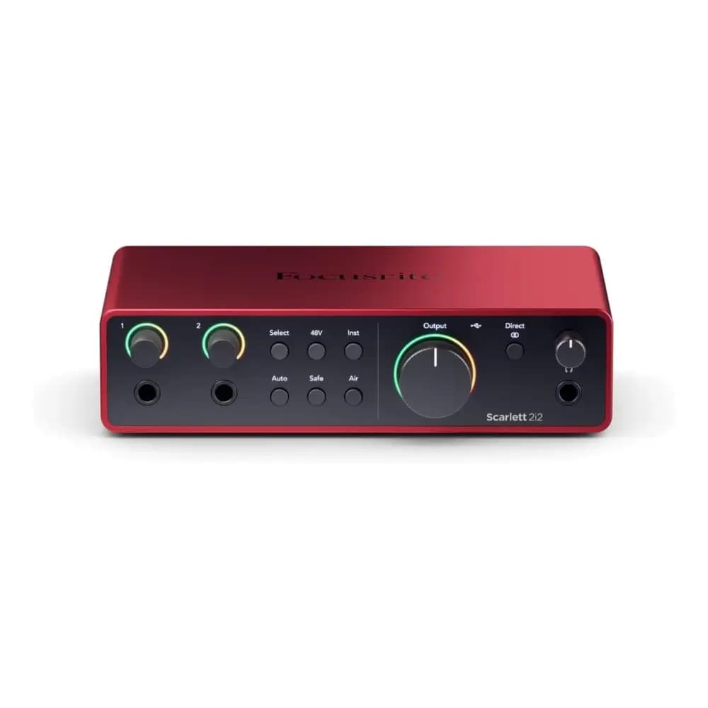 Focusrite Scarlett 2i2 4th Gen audio interface front view