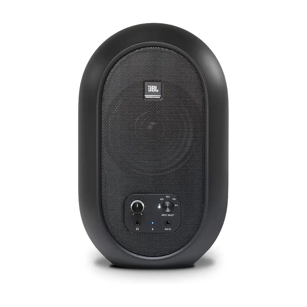 Close-up of JBL 104-BT coaxial woofer and tweeter driver