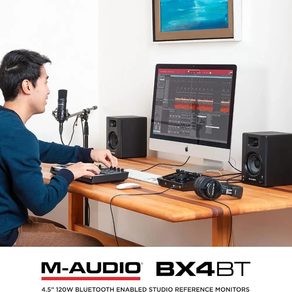 M-Audio BX4 BT Bluetooth studio monitor speaker pair