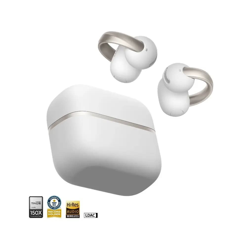 AeroClip 2 earbud showing dual-magnet driver and metal diaphragm