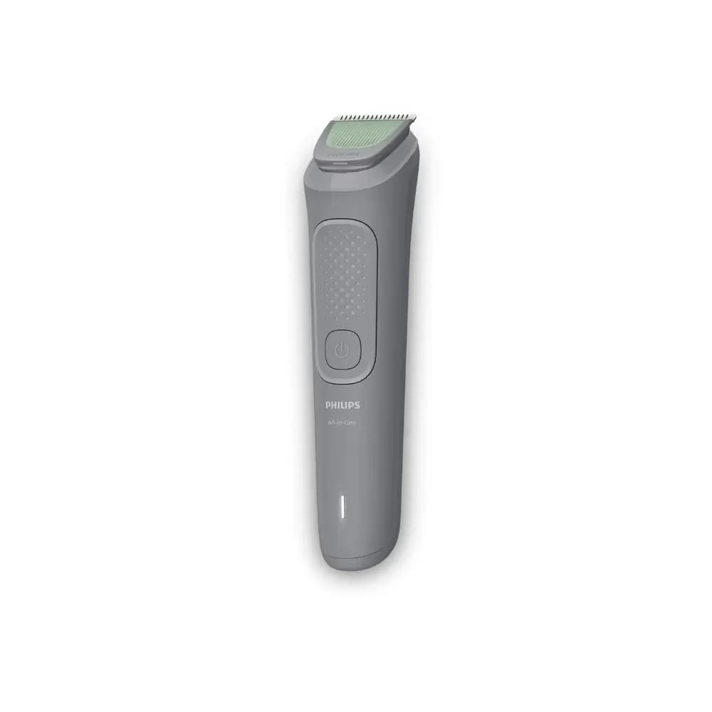 Self-sharpening steel blades on Philips grooming trimmer