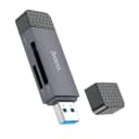 Close-up of Hoco HB45 dual USB-A and Type-C connectors