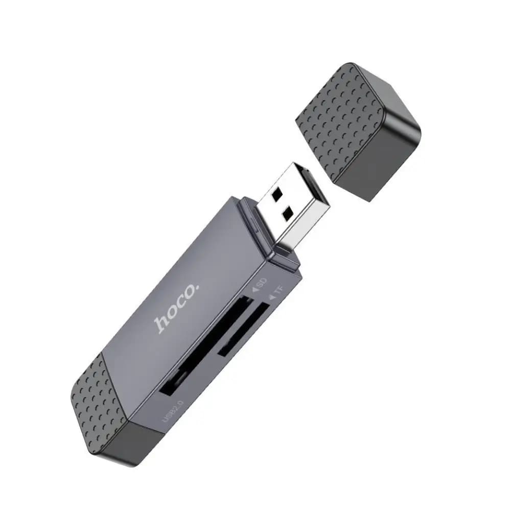 Hoco HB45 Spirit 2-in-1 USB and Type-C card reader front view
