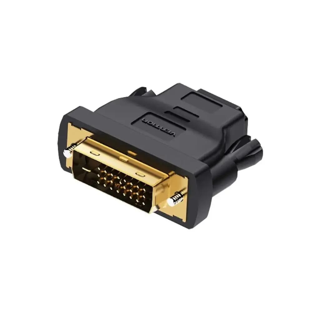 Close-up of gold-plated DVI and HDMI connector pins