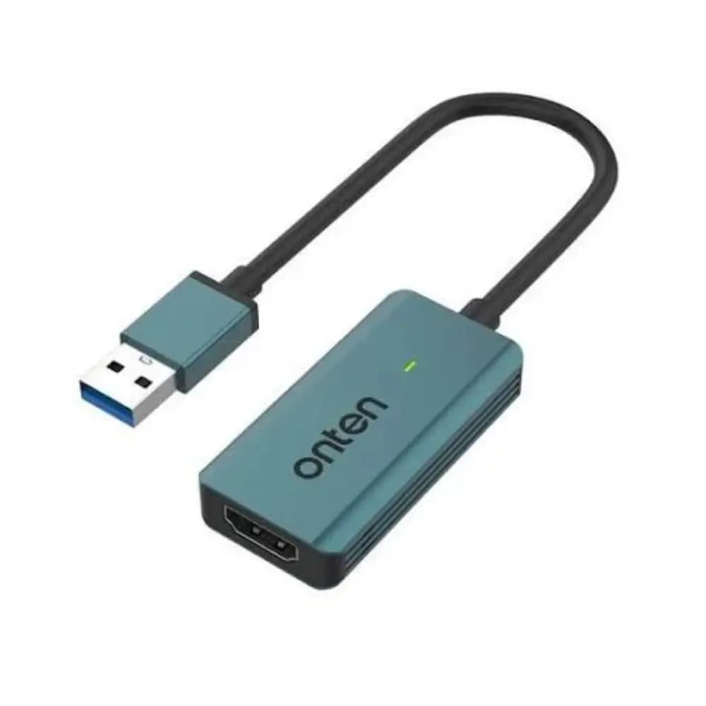 Onten OTN-US331 capture card HDMI and USB ports close-up