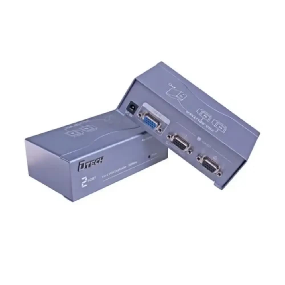 Dtech DT-7252 VGA female ports close-up