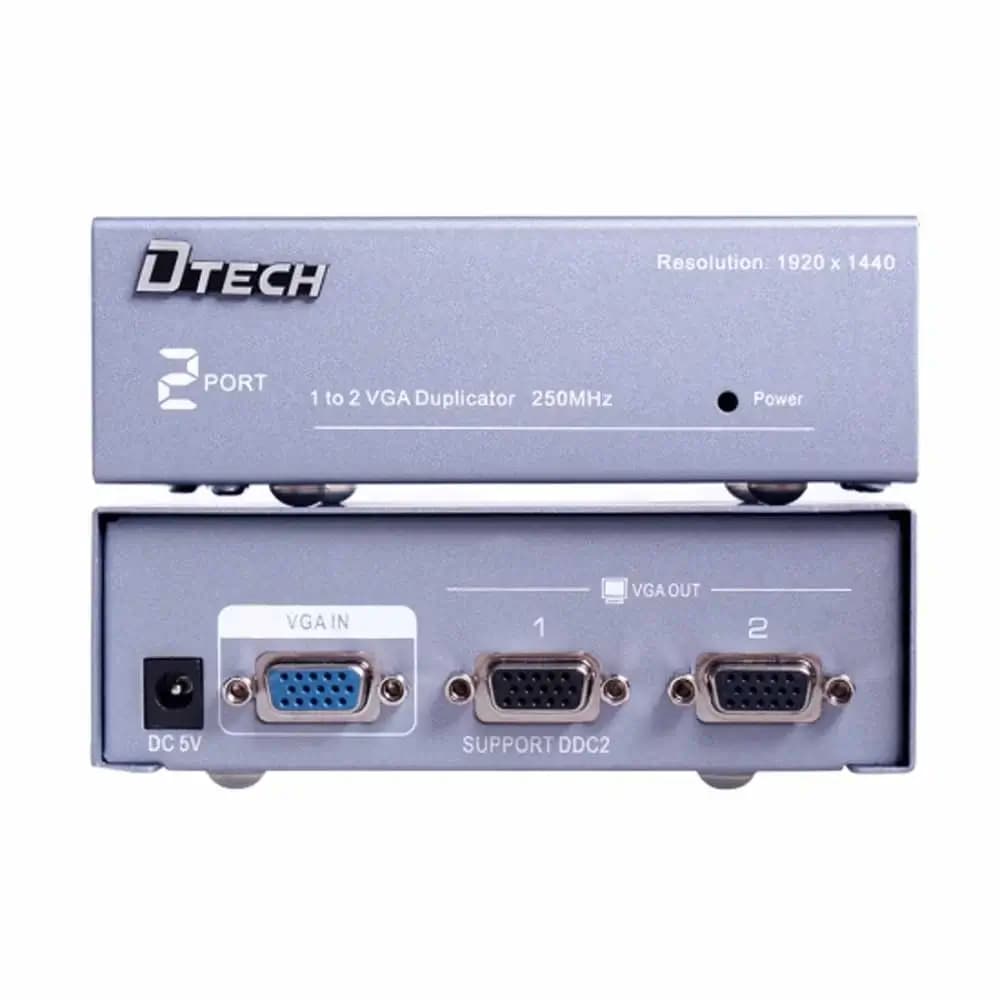 Dtech DT-7252 VGA splitter front view