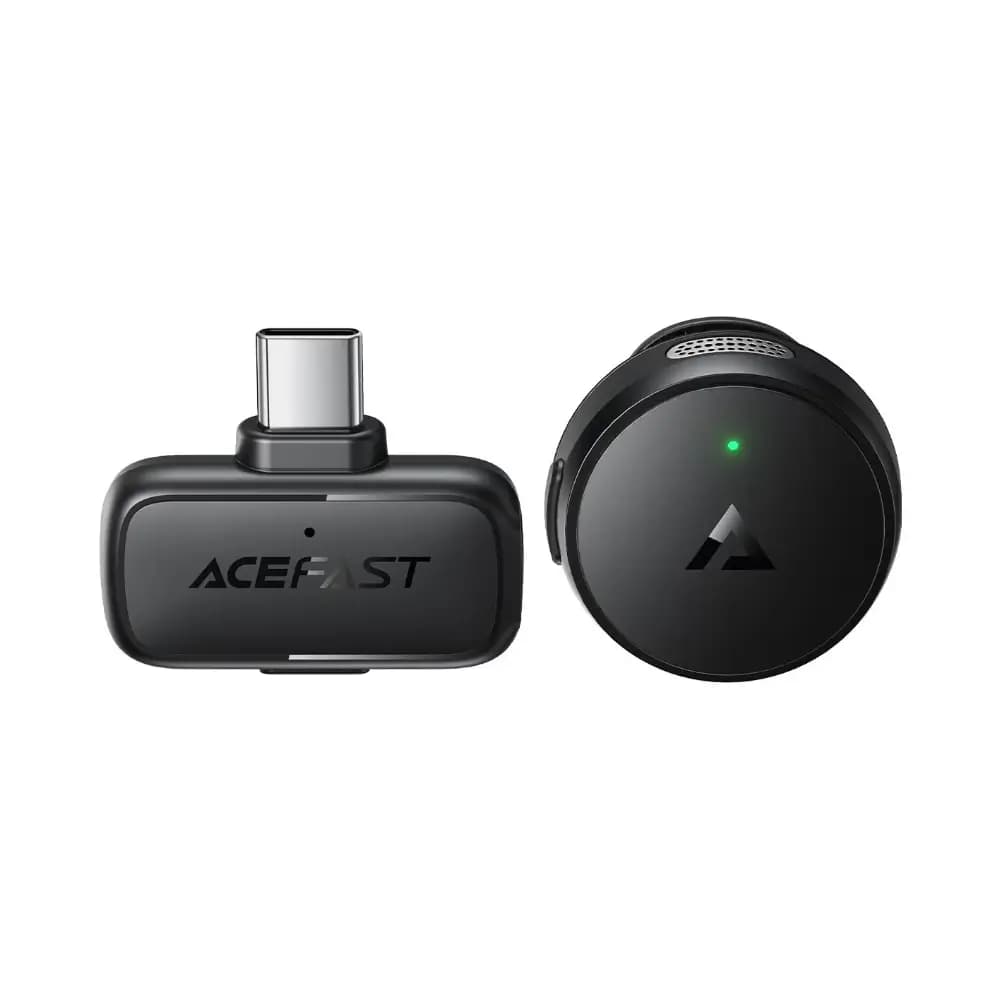 Close-up of ACEFAST R7 lavalier mic magnetic clip mount
