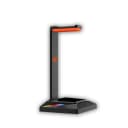 Meetion U003 black gaming headset stand front view