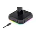 Redragon HA300 headphone stand with RGB backlight glowing