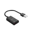 Orico SKT2 black USB 2.0 external sound card front view