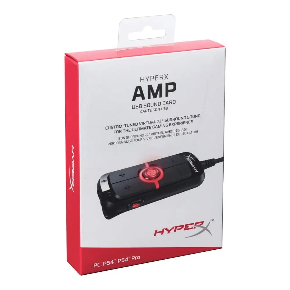 HyperX AMP black USB sound card with audio control box