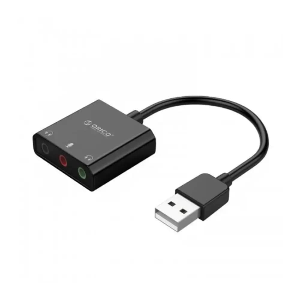 Orico SKT3 sound card with three 3.5mm audio ports
