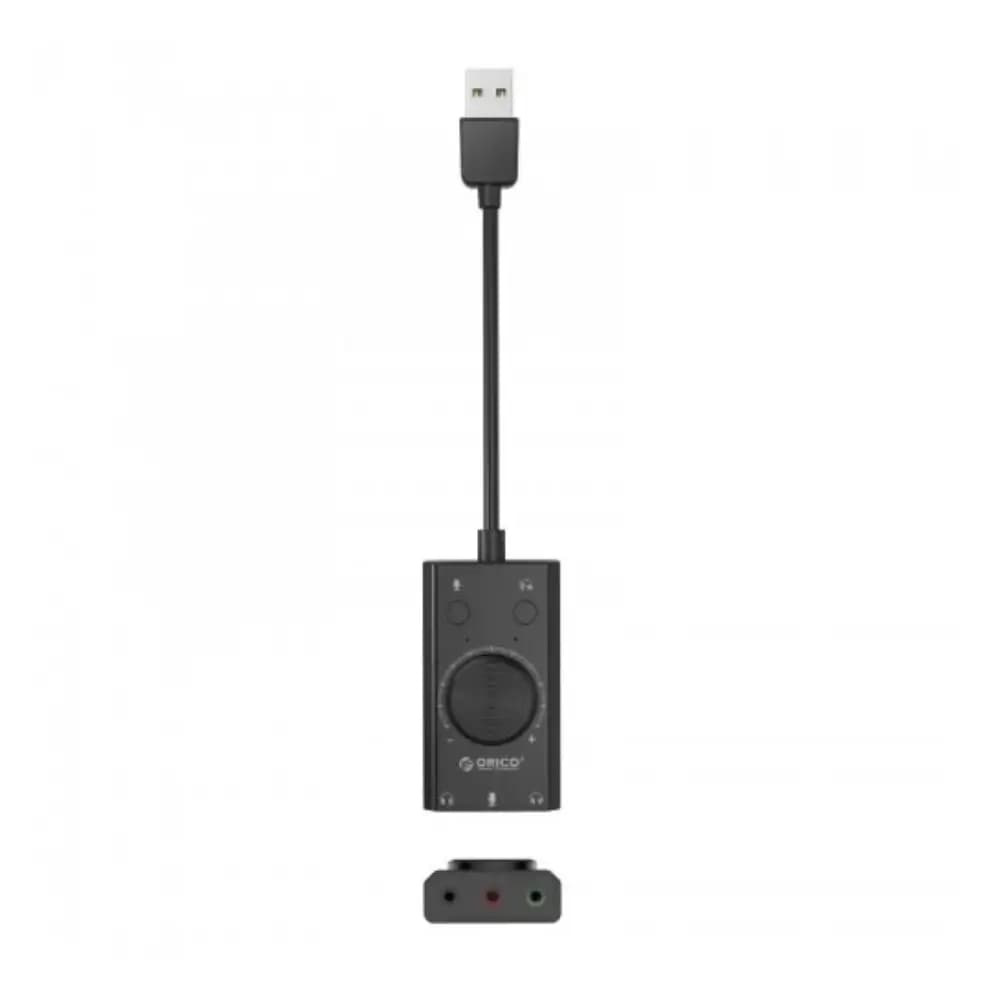 Orico SC2 USB 2.0 external sound card front view