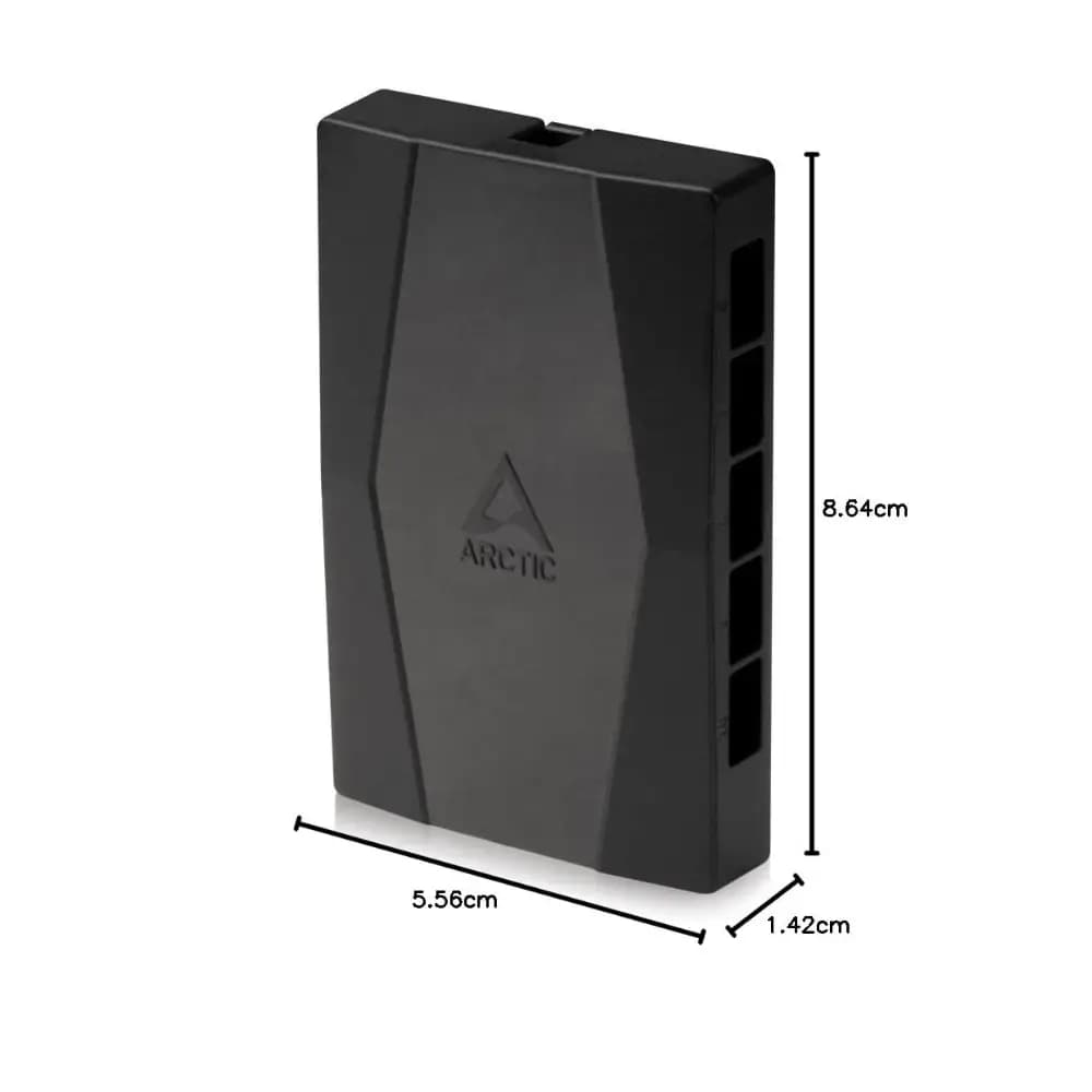 ARCTIC 10 Port PWM Case Fan Hub with SATA power front view