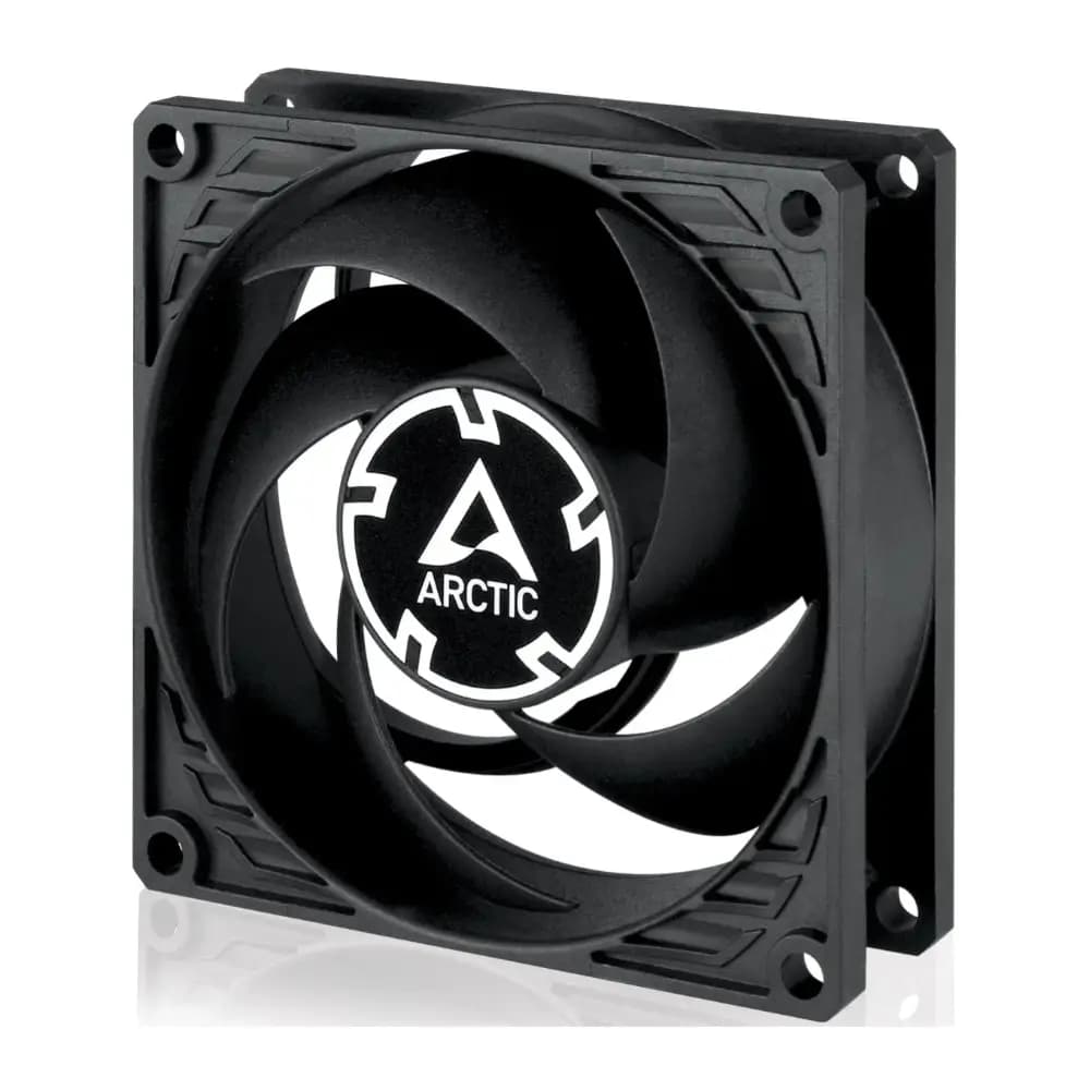 Close-up of the 4-pin PWM connector on the ARCTIC P8 Max fan