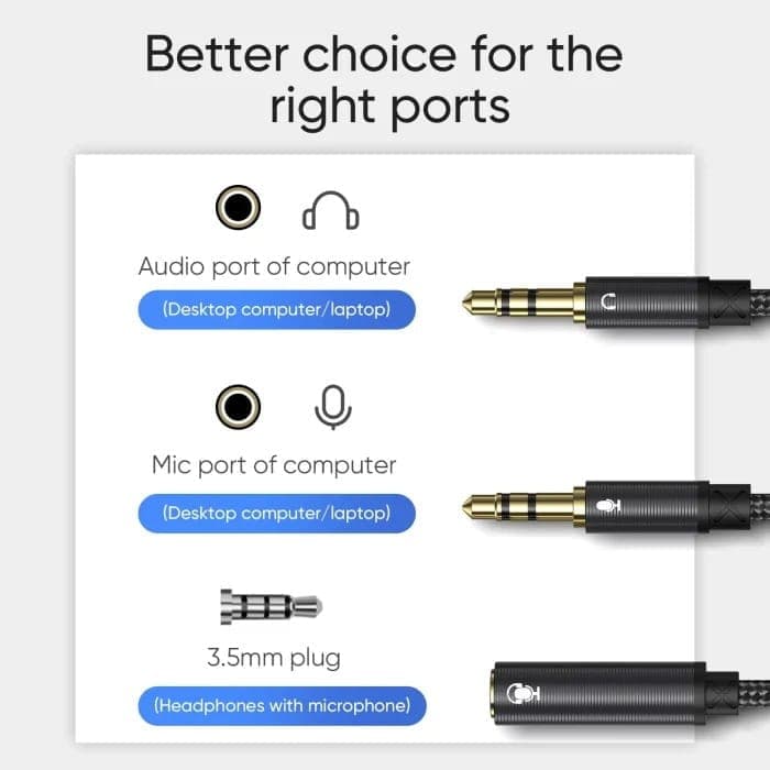 JOYROOM SY-A05 2 in 1 Y-splitter headphone adapter JOYROOM SY-A05 2 in 1 Y-splitter headphone adapter