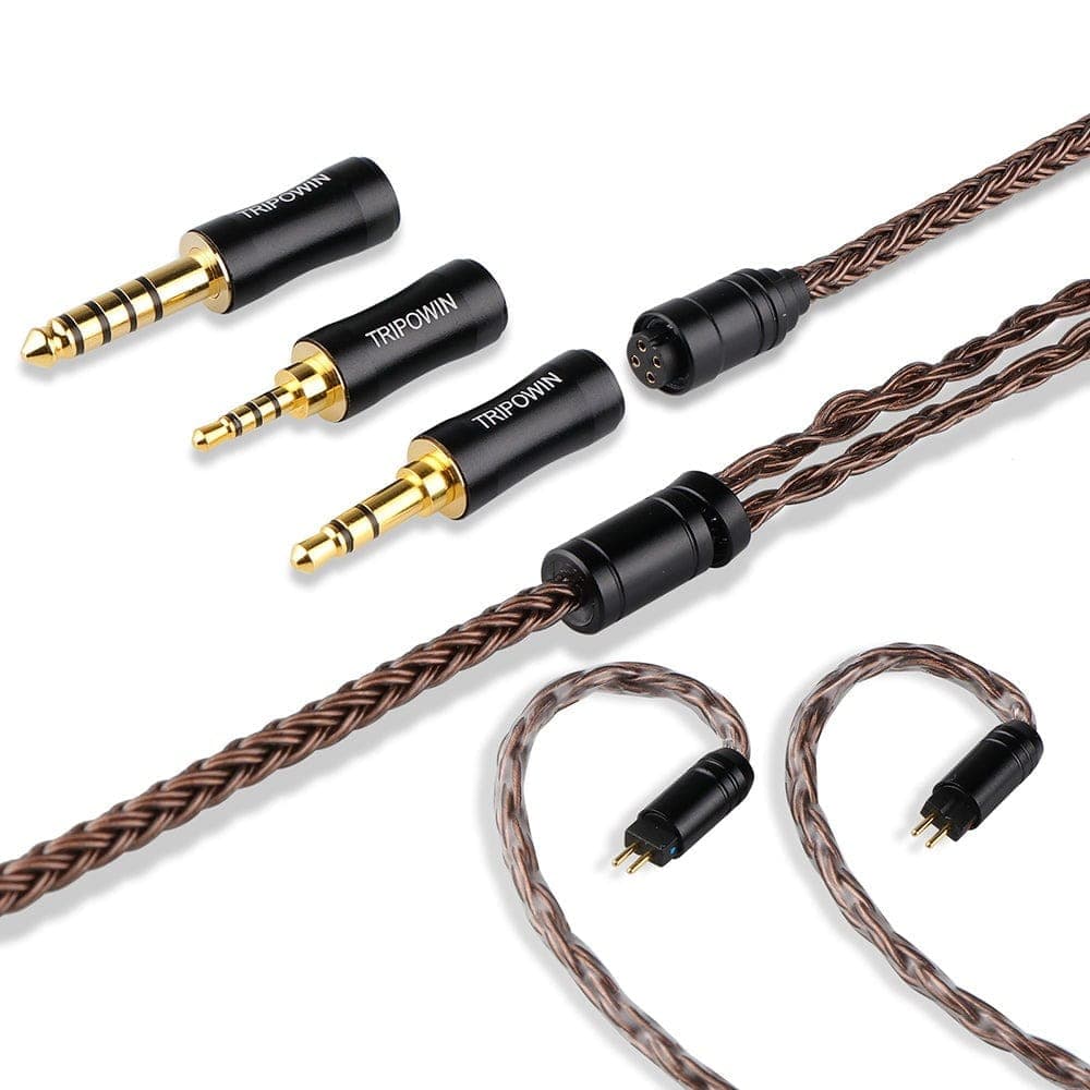 Tripowin Amber 32AWG OFC HiFi IEM 0.78mm 2pin Conector Cable Tripowin Amber 32AWG OFC HiFi IEM 0.78mm 2pin Conector Cable