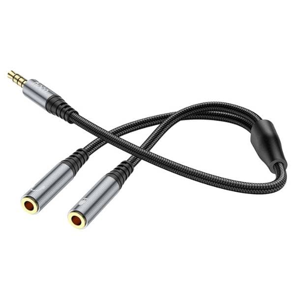 Hoco UPA21 Audio Adapter Cable For 3.5mm Male To 2*3.5mm Female Hoco UPA21 Audio Adapter Cable For 3.5mm Male To 2*3.5mm Female
