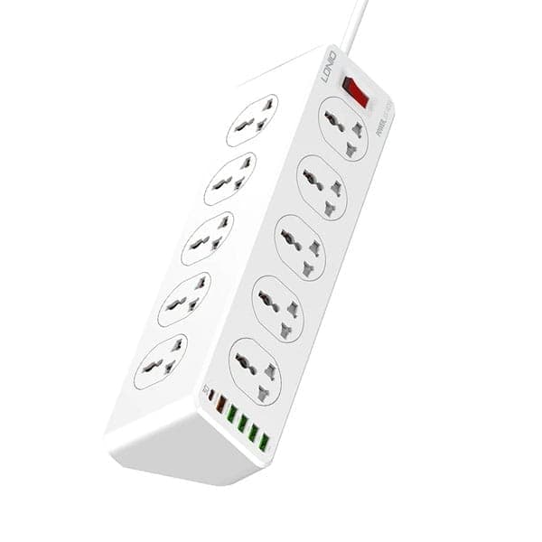 LDNIO SC10610 30W 10 Outlets+5USB Ports+1PD Port Power Strip LDNIO SC10610 30W 10 Outlets+5USB Ports+1PD Port Power Strip