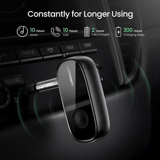 Ugreen Bluetooth 5.0 Receiver Car 3.5mm Aux Adapter Ugreen Bluetooth 5.0 Receiver Car 3.5mm Aux Adapter