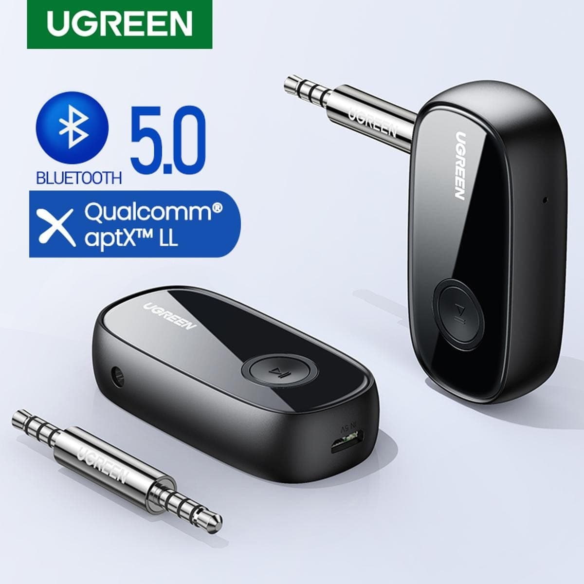 Ugreen Bluetooth 5.0 Receiver Car 3.5mm Aux Adapter Ugreen Bluetooth 5.0 Receiver Car 3.5mm Aux Adapter