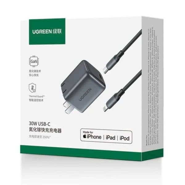 UGREEN CD319 30W Gallium Nitride Foldable Fast Charger Mfi Certified UGREEN CD319 30W Gallium Nitride Foldable Fast Charger Mfi Certified