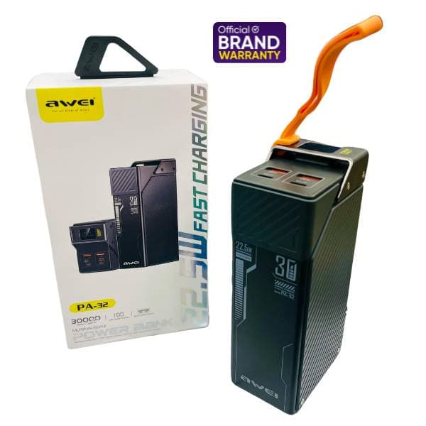 Awei PA32 30000mAh Power Bank 22.5W Fast Charging Awei PA32 30000mAh Power Bank 22.5W Fast Charging