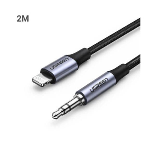 Ugreen US315 (70862) Lightning to 3.5mm Audio Cable – 2M Ugreen US315 (70862) Lightning to 3.5mm Audio Cable – 2M