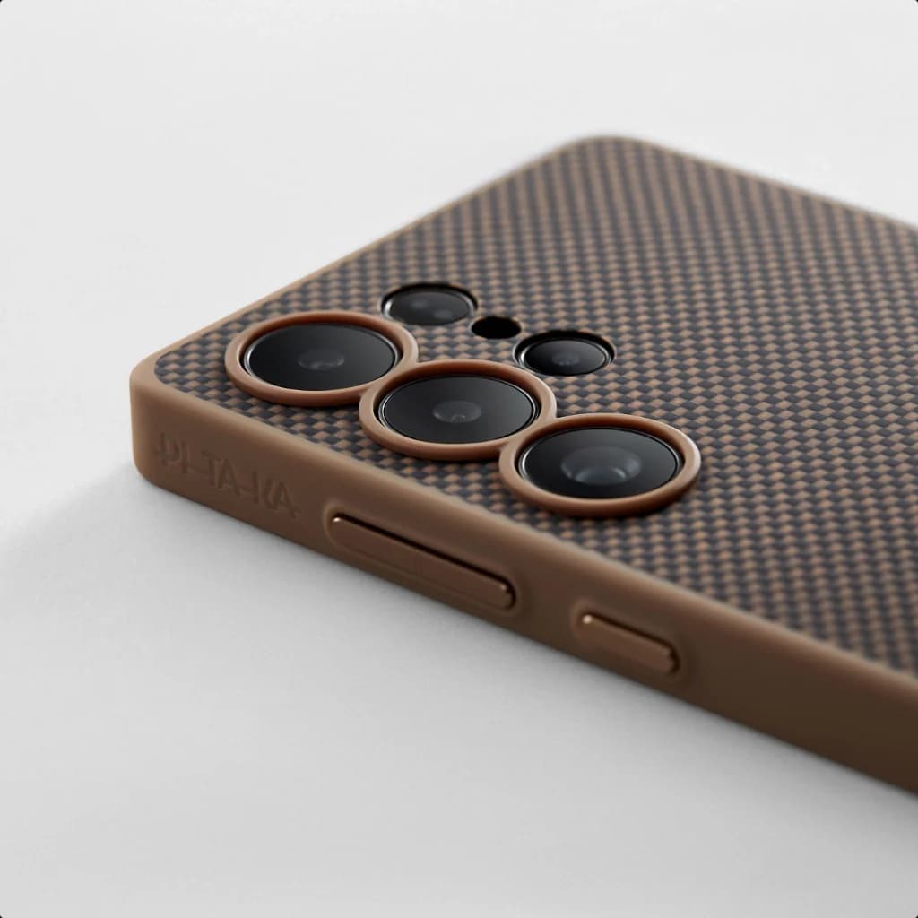 PITAKA PinButton Case for Samsung Galaxy S25 Ultra – Black/Gold PITAKA PinButton Case for Samsung Galaxy S25 Ultra – Black/Gold