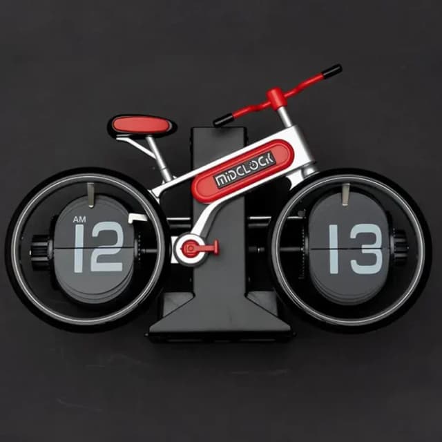MidClock HY-F117 Unique Bicycle Inspired Flip Clock MidClock HY-F117 Unique Bicycle Inspired Flip Clock