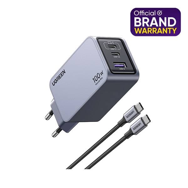 UGREEN 25874 Nexode Pro 100W 3 Port GaN Fast Charger Set EU (X757) UGREEN 25874 Nexode Pro 100W 3 Port GaN Fast Charger Set EU (X757)