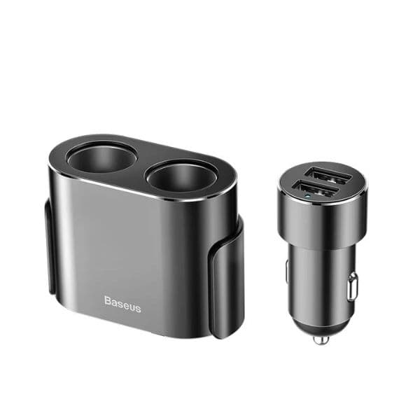Baseus Car Charger Splitter 2x USB 3.1A 17W + 2x Cigarette Lighter Socket 80W black (CRDYQ-01) Baseus Car Charger Splitter 2x USB 3.1A 17W + 2x Cigarette Lighter Socket 80W black (CRDYQ-01)